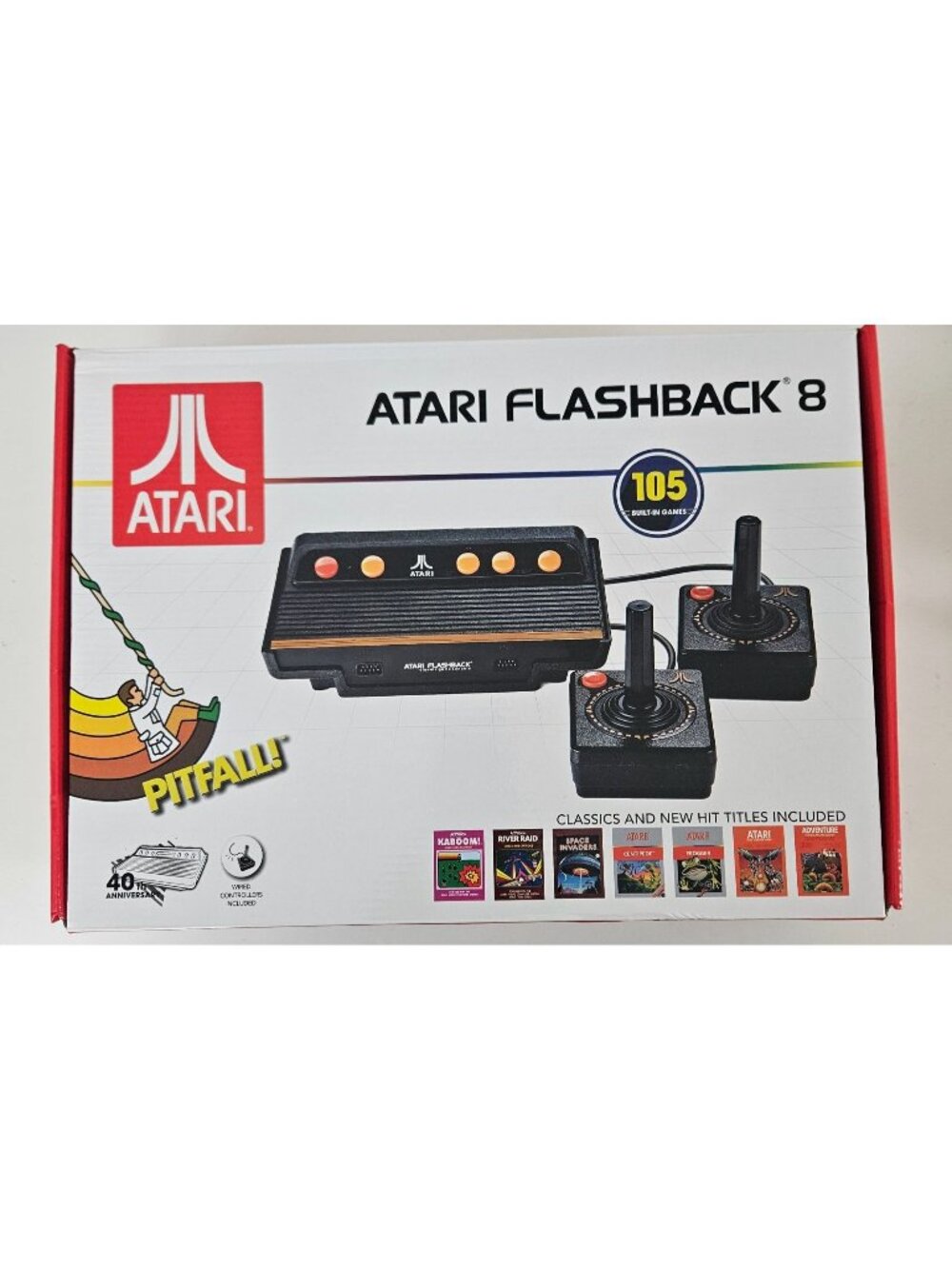 Atari Flashback 8 40th Anniversary Retro W/ Wired Controllers & 105 Video Games